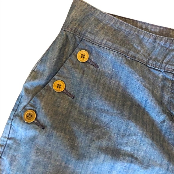 Isaac Mozrahi New York Cotton Mid Rise mid thigh Wide Leg Shorts size 10 - Picture 2 of 8